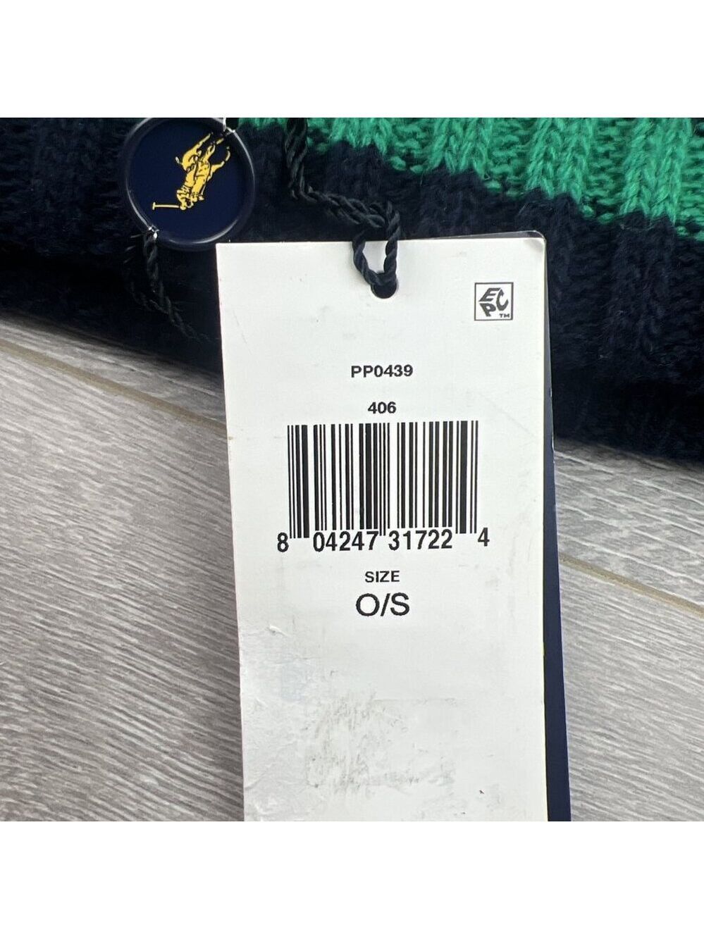 Polo Ralph Lauren Logo Striped Wool-Blend Beanie One Size Multi Color NEW - Picture 9 of 10